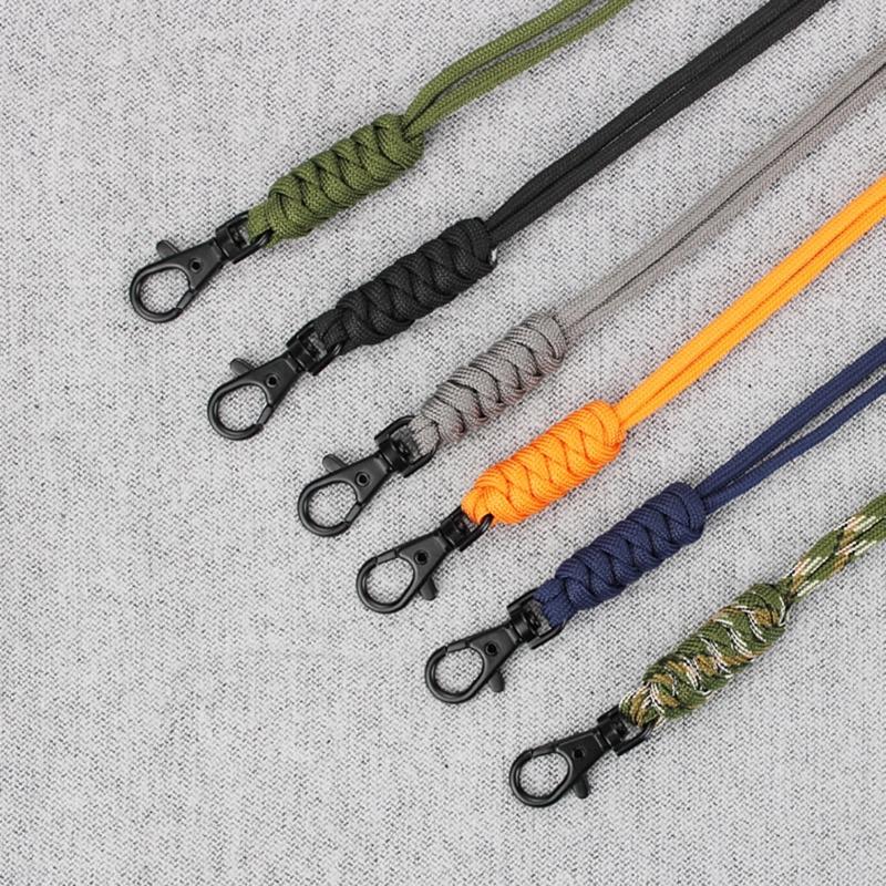 Heavy Duty Paracord Lanyard Necklace Whistles Strap Braided Keychain Lanyard for Outdoor Activities,Camera,Wallets Keys