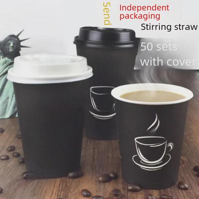 Tazza Monouso Ispessita Isolata per Caffè e Tè al Latte con Coperchio - Antiscottatura, Resistente al Calore, Spedizione Gratuita