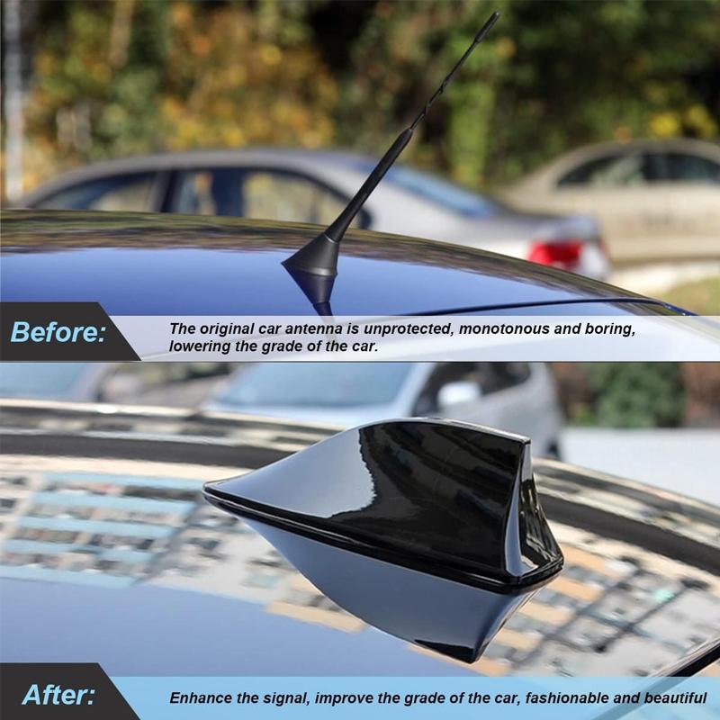 Car Shark Fin Antenna Cover Automotive Top Roof Aerials AM/FM Radio Signal Base with Adhesive Tape For Nissan Honda Toyota