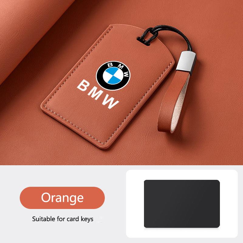 Leather Car Smart Remote Key Case Cover Shell For BMW Card NFC Card Pack New 5 Series New 3 Series x5 X7 Decoration Accessories BW2
