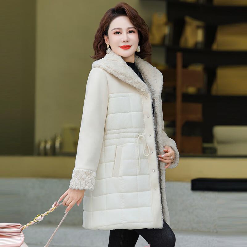 Damen Mittellanger Kapuzen-Wintermantel für Mütter