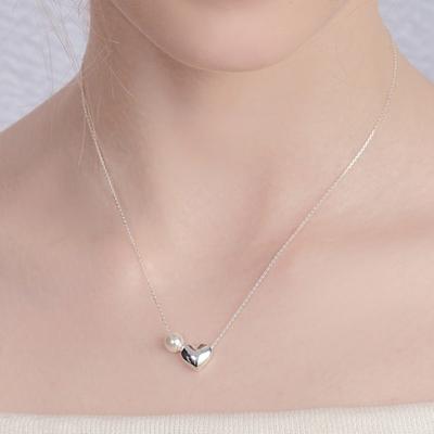 Lovers Heart Pearl Necklace