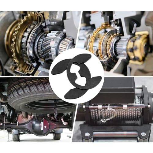 Latikaly E-Type Snap Rings, 120-Piece Set, M1.5-M10, Retaining Circlip Kit, Durable, Oil-Resistant, for Fixing Components, with Storage Box