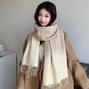 Korean new plaid scarf female autumn and winter student wool scarf shawl dual-purpose winter warmth