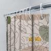 Modern Bathroom Shower Curtain With Leafy Floral Print Luxurious Home Decor For Your Bathtub Or Walk-In Shower Area (Beige Green