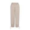 Hosen für Damen, lässig, Sommer, einfarbig, elastisch, hohe Taille, Baumwolle und Leinen, lockere Hosen, Crop-Hose