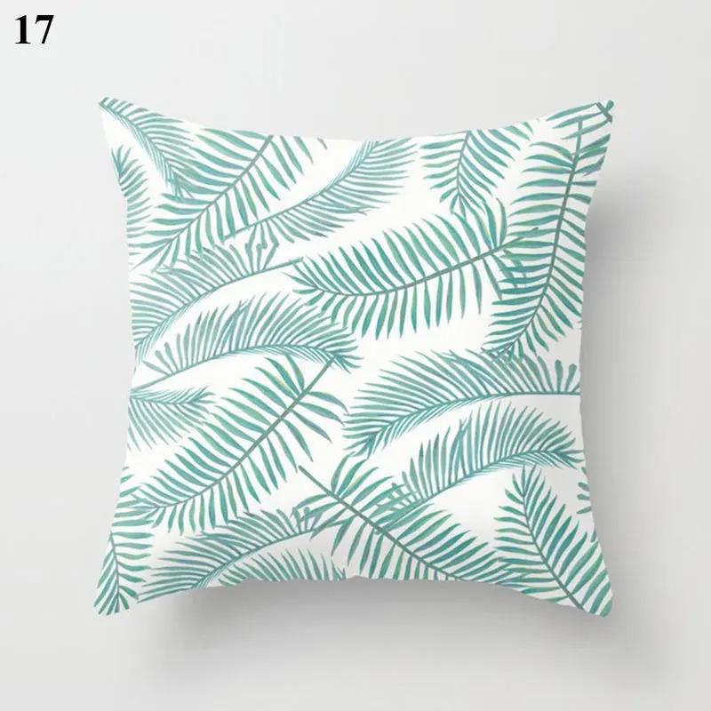Mint Green Printed Decorative Pillowcase Office Living Room Car Ornaments Home Pillowcase