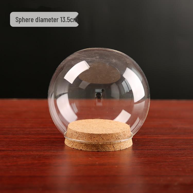 Dustproof Glass Cover for Preserved Flower Display, Clay Figures & Felt Dolls
