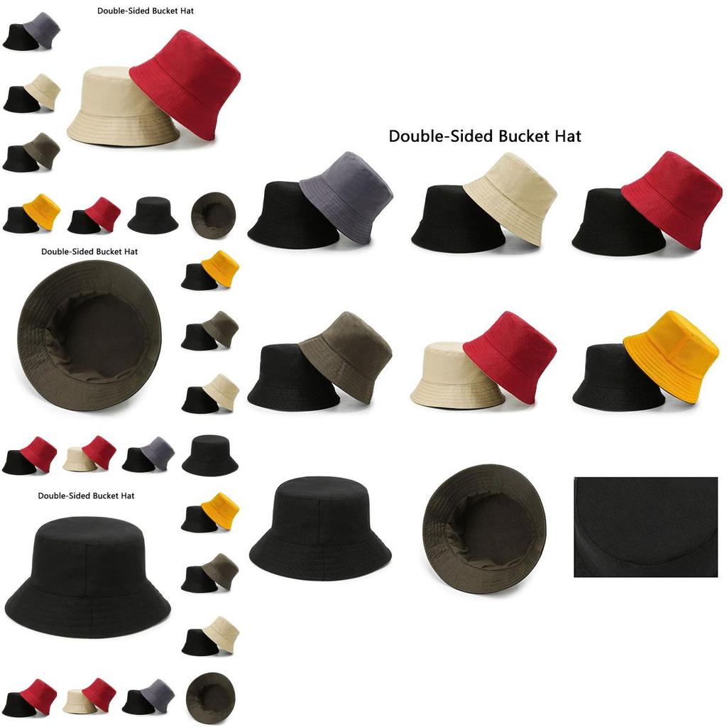 Unisex Oversize Cotton Bucket Hat For Big Head, Double Sided Design For Sun Protection And Breathability, Available In Multiple Colors