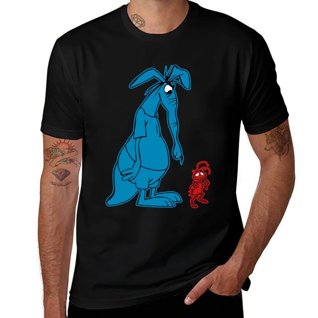 T-shirt Cartoon Formica e Oritteropo T-shirt Sportiva Leggera ad Asciugatura Rapida