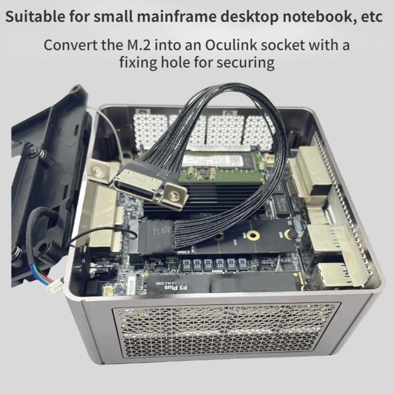 M.2 To Oculink 4i SFF8611 Extension Cable Silver Plating Wire for Desktop and Notebook Conversion with Optional Length