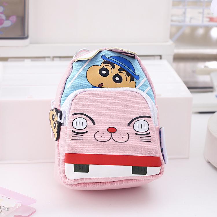 Crayon Shin-chan Cartoon Coin Purse & Keychain Mini Storage Bag