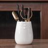 Suet Jade Porcelain Tea Ceremony Six Gentlemen Accessories Tea Needle Teaspoon Tea Clip Pen Holder Tea Brush High-grade Chinese Pen Holder