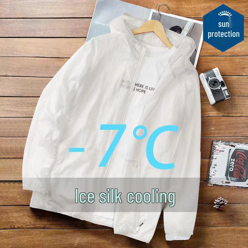 Men's Ultra-light Ice Silk Sun Protection Jacket - Breathable, Plus Size for Summer and Fishing