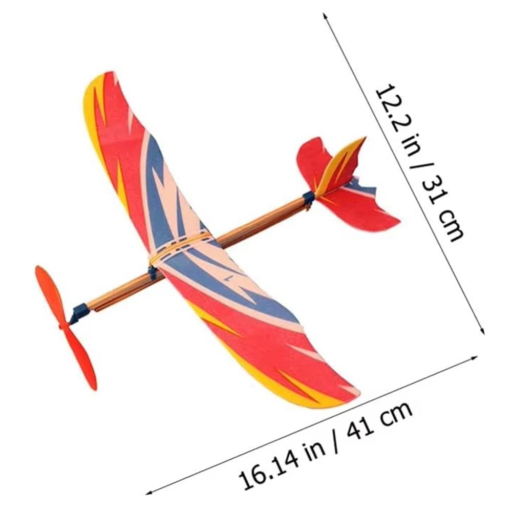 Rubber Band Powered Airplane Glider - Foam Toy Planes for Kids Outdoor Flying Toys, Birthday Party Favors, STEM Educational Gift