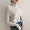 Women's Slim-fit Cashmere High-neck Sweater, Pullover Knitwear, New Autumn/Winter Style, Tight-fitting Base Layer.