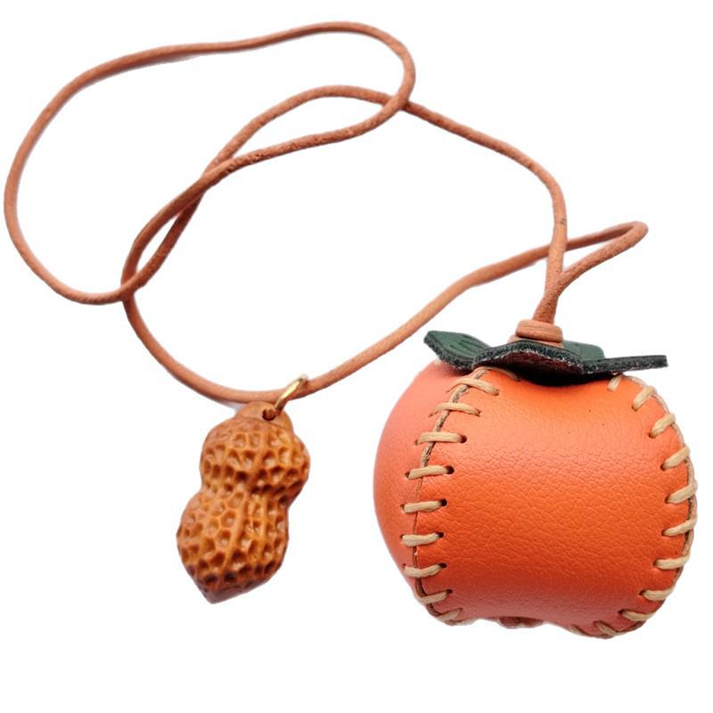 Luxury Hand-Stitched Leather Bag Charm for Men and Women