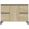 Washbasin Cabinet In Sonoma Oak 80 X 33 X 60 Cm Engineered Wood