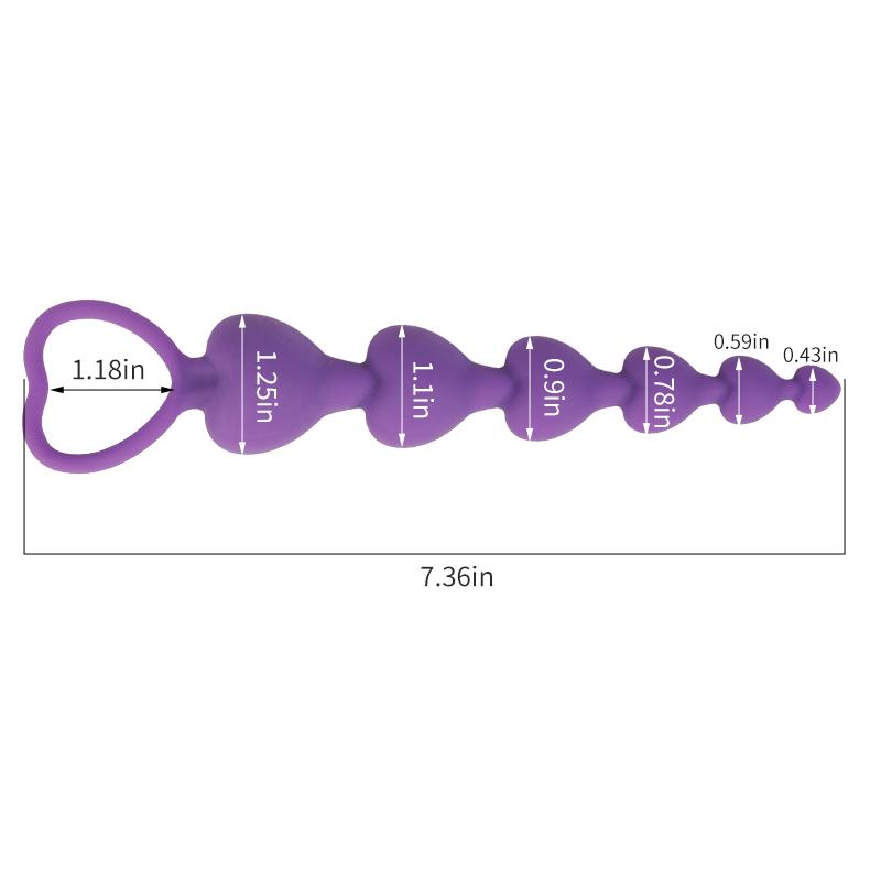 Heart Beads Soft Anal Plug Anus Toys Big  Balls Silicone G-Spot Stimulating Butt Plugs Adult Sex  Couple Sexy