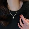 Korean Minimalist Love Necklace - Retro Clavicle Chain for Women