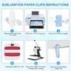 12 Pcs Sublimation Paper Clips Jumbo Blanks, 4x2 Inch Acrylic Sublimation Paperclips Blanks Large, Personalized Paper Clips for Crafts, Gifts, Home,