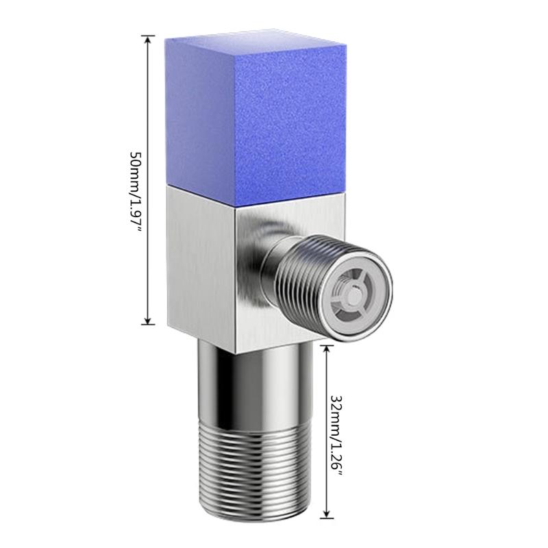 Versatile Water Shut Off Valves Convenient Shut 1/4 Thread Angle Stop Valves Suitable for Kitchen Bathroom & Toilet