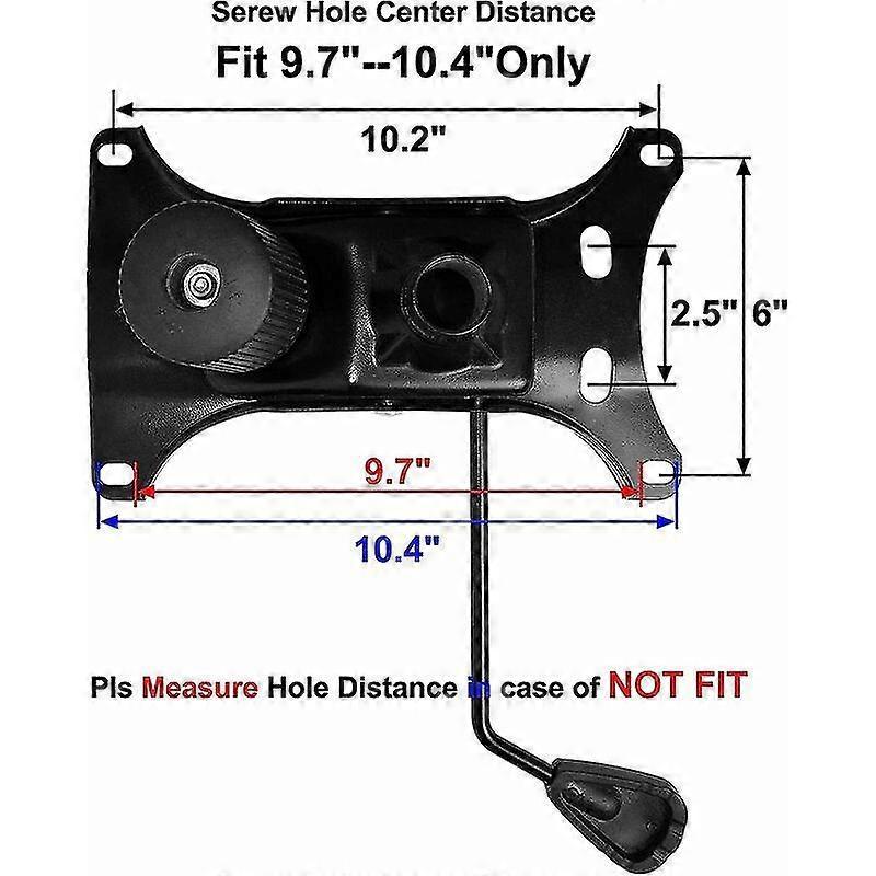 Robustní náhradní mechanismus pro naklápění kancelářské židle do 300 lb, mechanismus ovládání náklonu s montážními otvory 6" x 10,5".