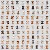 100 Pieces of Dog Series Graffiti Stickers, Cute Animal Stickers, Water Cup and Luggage Waterproof Decorative Stickers