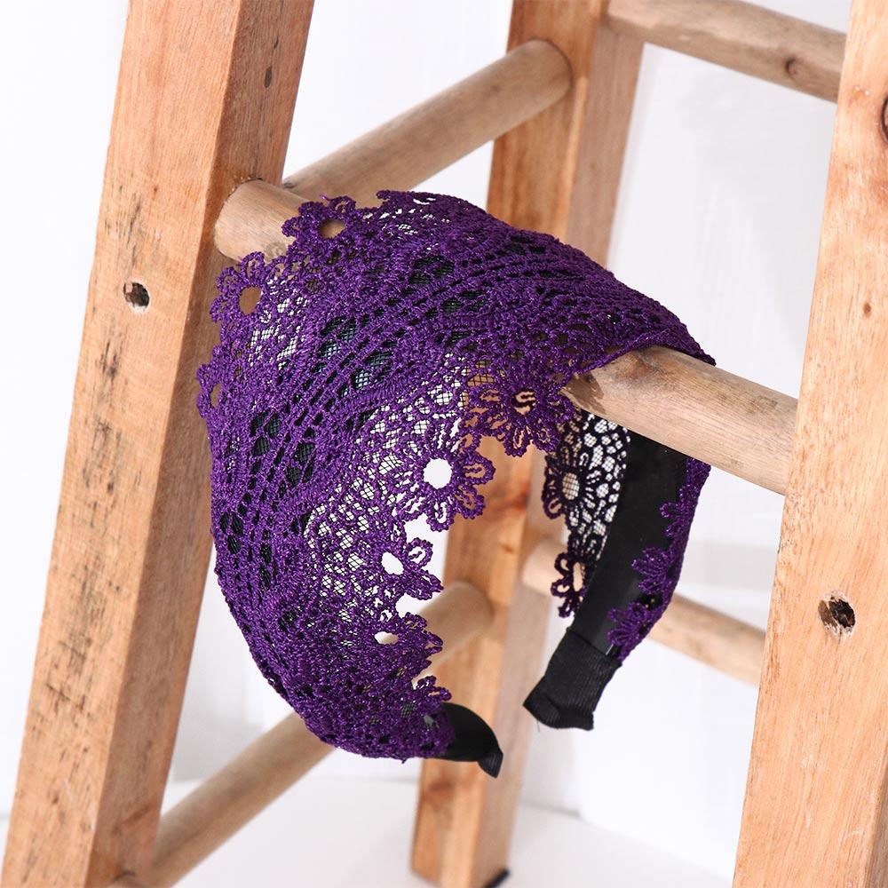 Design Resin Cloth Korean Style Hair Wear Wide Side Hairband Lace Headband Women Hair Accessories