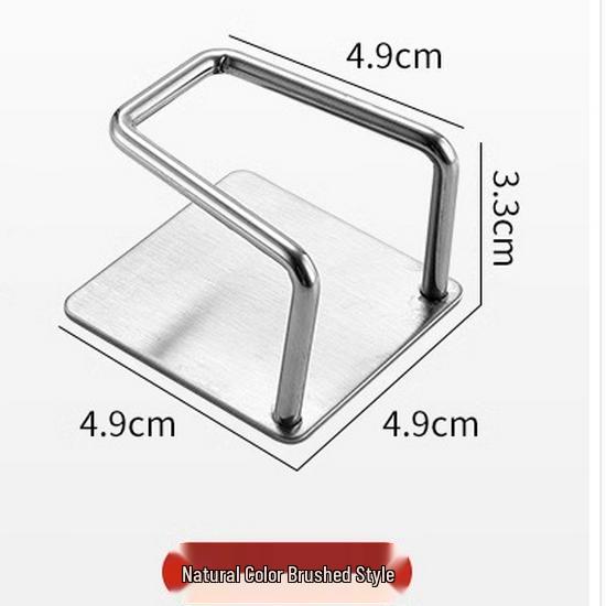 No-Drill Stainless Steel Sponge and Dishcloth Holder for Kitchen Sink
