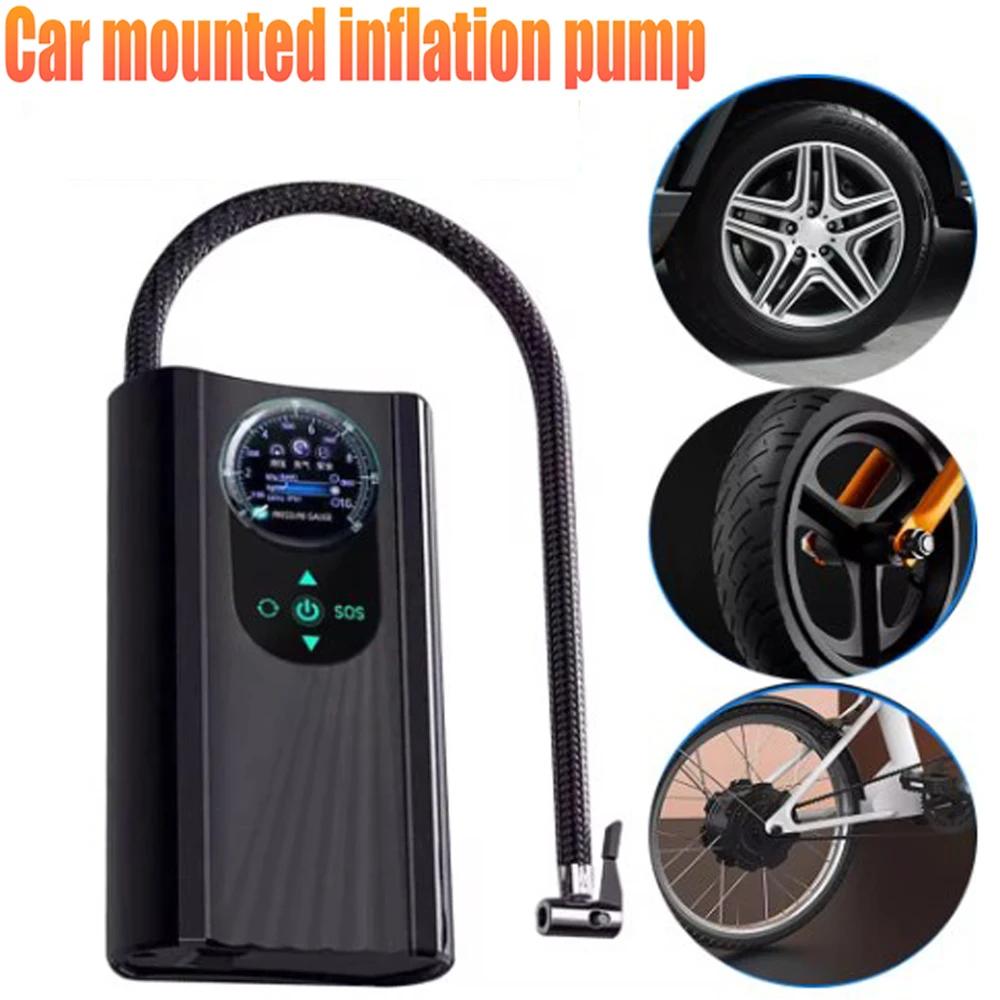 Mini Portable Electrical Air Pump Wireless Tire Inflatable Pump Inflator Electric Motorcycle Pump For Car Motorcycles Bicycles