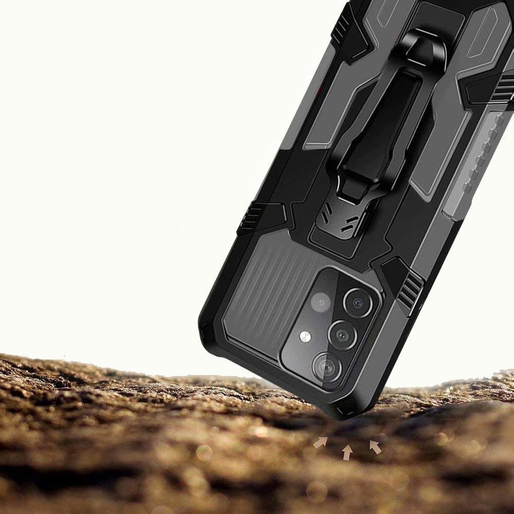 Hybrid KickStand Case for Samsung Galaxy A72 5G / A72 LTE, Black/Grey