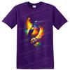 Colorful Bird Watercolor Paint Splash Art T Shirt Nature Lover Graphic Tee Gift