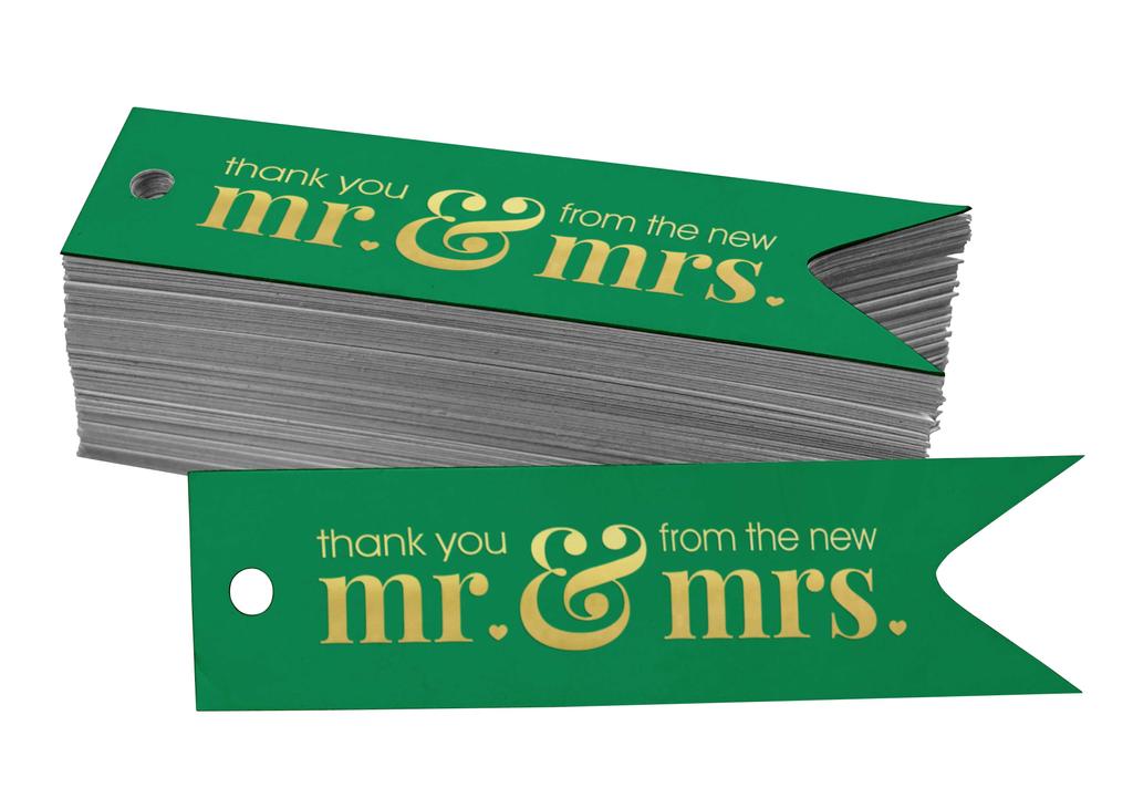 Inkdotpot Pack Of 100 Thank You From The New Wedding Favor Paper Tags Craft Real Gold Foil Hang