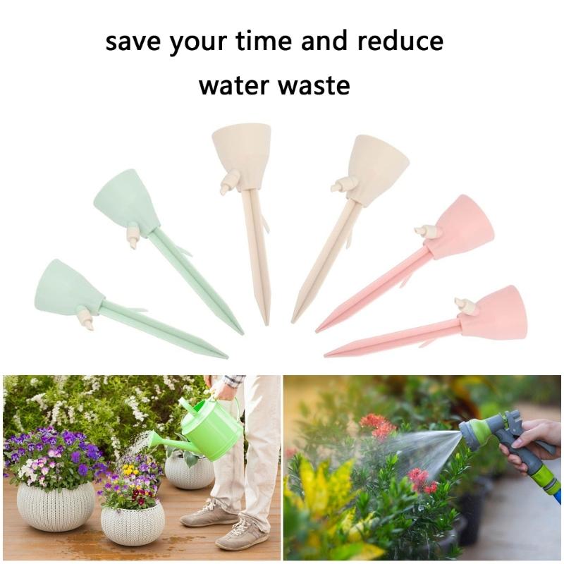 6pcs Flower Waterer Watering Spikes Automatic Drip Irrigation System for Potted Plant Indoor and Outdoor Use