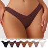 One-piece Low Waist Seamless Plus Size Underwear Ladies Ice Silk Thin Cotton Crotch Breathable Sports Fitness Briefs