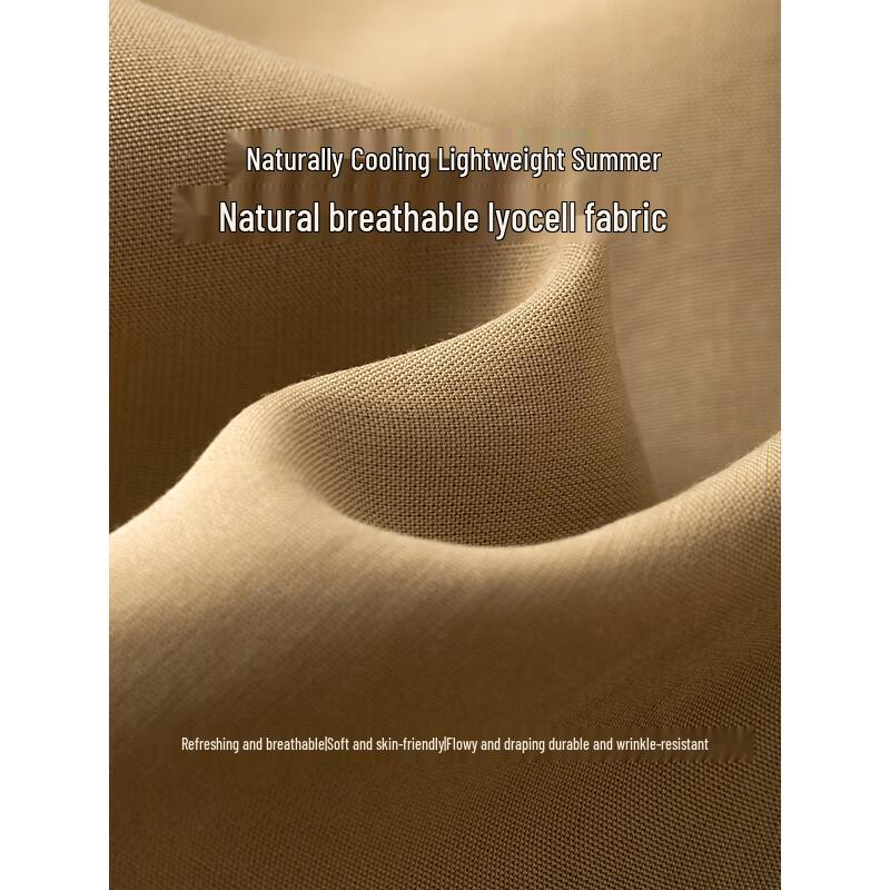 Women's Lyocell Tencel Polo Neck Shirt Midi Dress