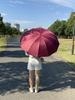 12-Rib Extra Large Windproof Sun & Rain Umbrella, Black Vinyl Sunshade, Manual Folding for Men & Women
