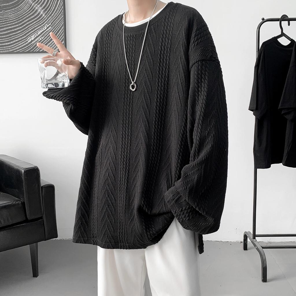 Sweater Men Oversize Knit Pull Homme O-neck Male Knitted Sweater Men Jumper Harajuku Casual Streetwear Korean Men Sweaters