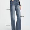 ELLE Women's High-Waist Retro Blue Jeans