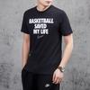 Nike T Shirts Men's Black Crew Neck Moderate Straight Fit CD1132-010