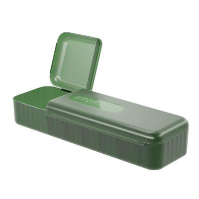 Desktop Transparente Aufbewahrungsbox mit Deckel: Organizer für Handy-Stecker, Netzkabel und Datenkabel mit Trennfachfunktion.
