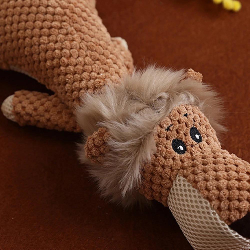 Goughnuts Dog Toys Plush Cartoon Puppy Dog Toy Pet Dog Chew Squeak Toys Corduroy For Small Medium Animal Puppy Pet Squeaky Toys