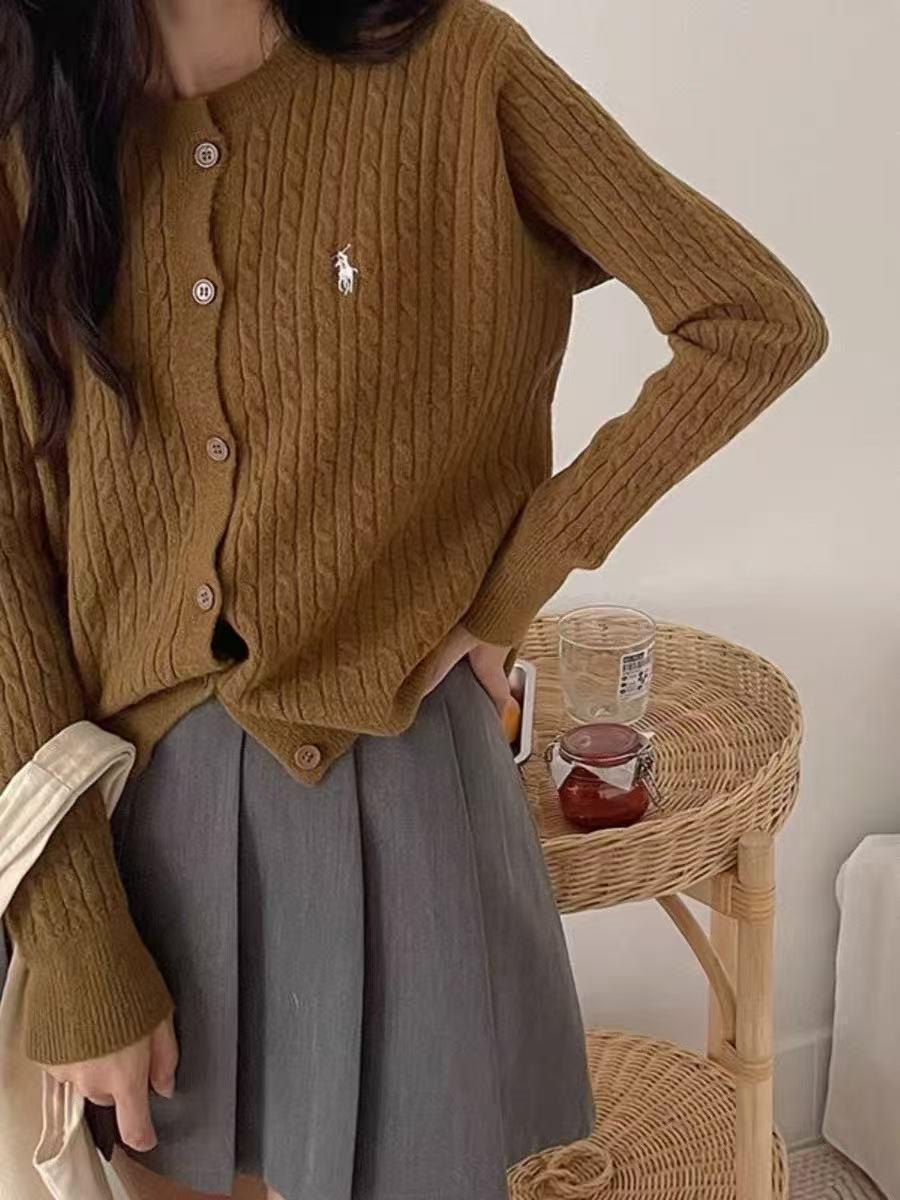 

Женский осенний кардиган и свитер крупной вязки в корейском стиле One Size (80-125kg) кофейный