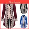 High-quality Polyester Steam Punk Jacket With Lace Details For Men