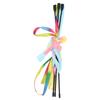Ribbon Cat Wand Colorful Boredom Relief Funny Interactive Cat String Stick Toy for Kittens 3pcs