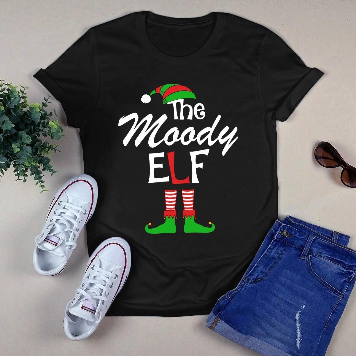 Men s and Women s T-shirts The Moody Elf Christmas Xmas Gift XXXL