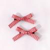 Strawberry Bow Y2K Style Balletcore Mini Bowler Hat Hair Clip Mini Top Hat Bow Plaids Hair Clip Strawberry Style