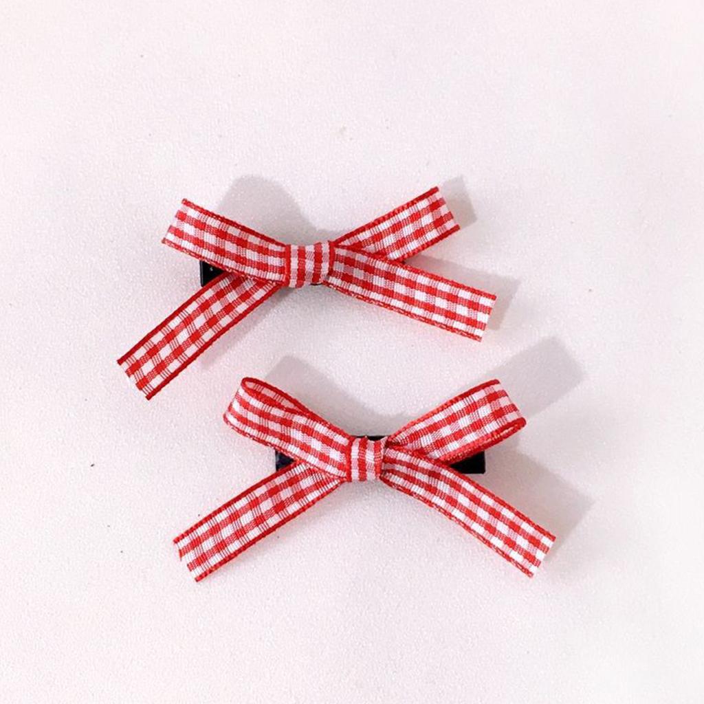 Strawberry Bow Y2K Style Balletcore Mini Bowler Hat Hair Clip Mini Top Hat Bow Plaids Hair Clip Strawberry Style