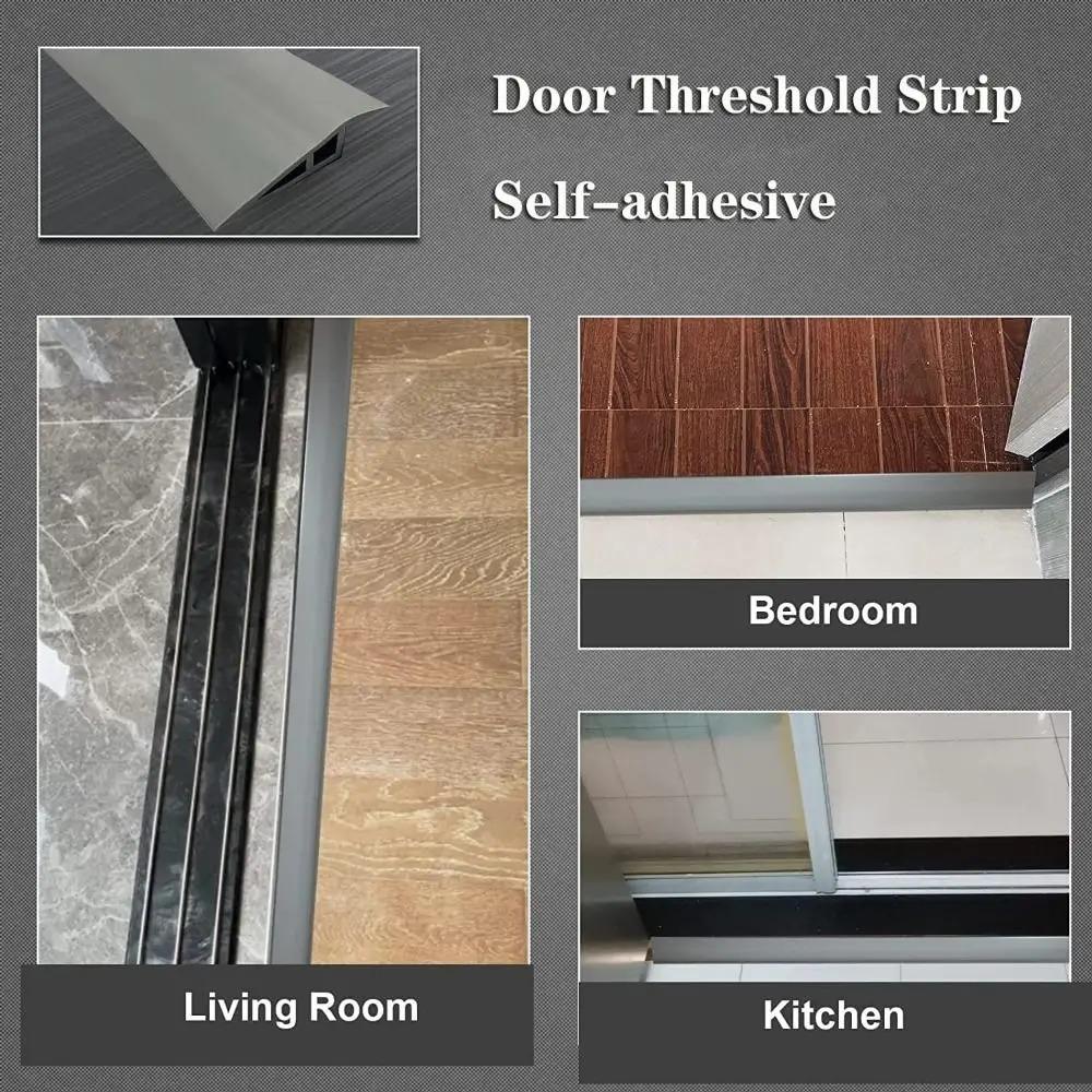 1pc Carpet To Tile Floor Transition Strip Wear-resistant Self Adhesive Edging Trim Strip Household Cuttable Threshold Cover Door